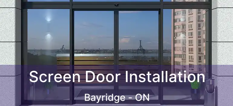  Screen Door Installation Bayridge - ON